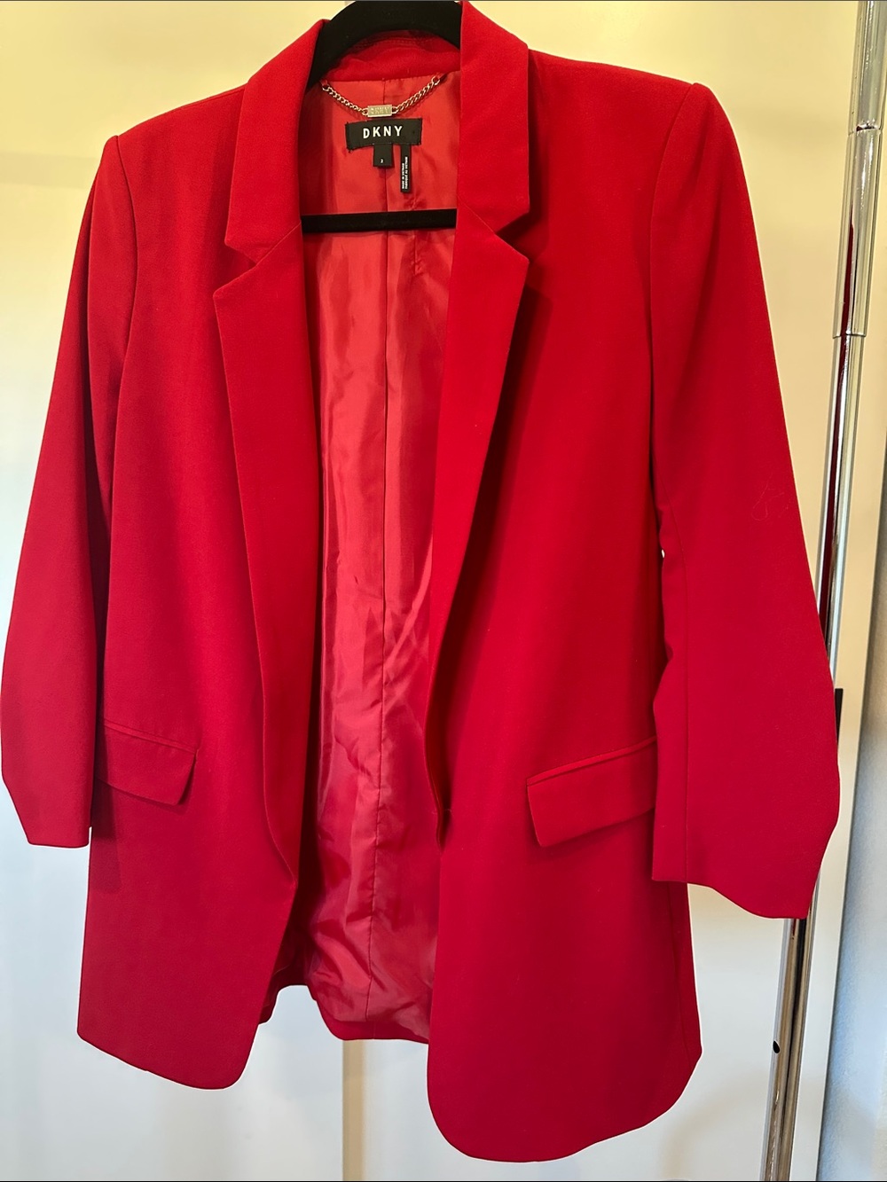 DKNY Red Women's Blazer Jacket